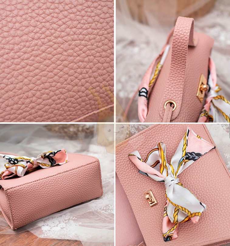 KW80962 Scarfy Square Sling Bag Pink